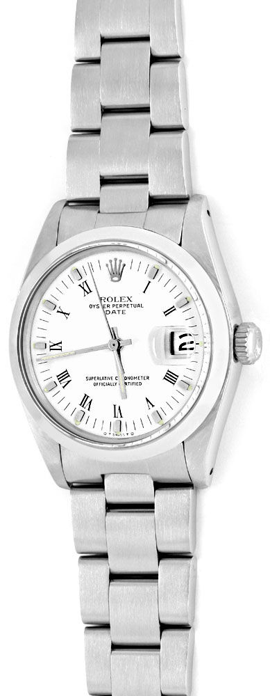 Foto 2 - Rolex Date Herren-Armband-Uhr Oyster Edel Stahl, Topuhr, U1188