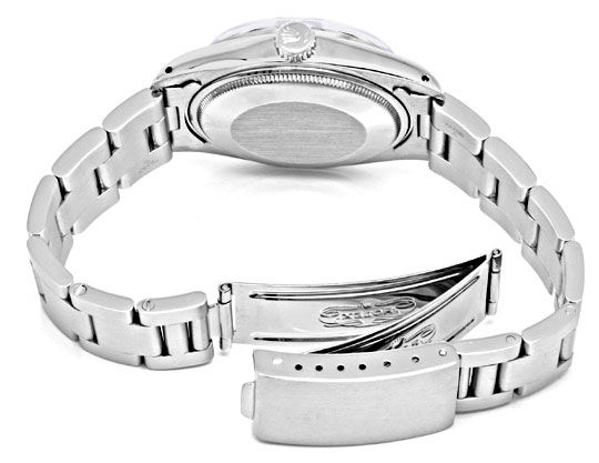 Foto 5 - Rolex Date Herren-Armband-Uhr Oyster Edel Stahl, Topuhr, U1188